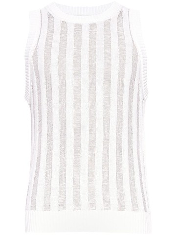 RTA - drop-stitch knitted tank top - men - Polyester - S - White