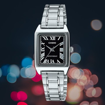 CASIO (LTP-V007D-1B) 日韓潮流 百搭時尚 鍊帶女指針錶