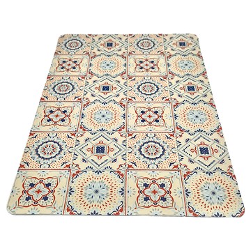 Style G時代家居 北歐風皮革防水餐桌墊二入組-歐式圖騰花磚  46 x 31cm  1組