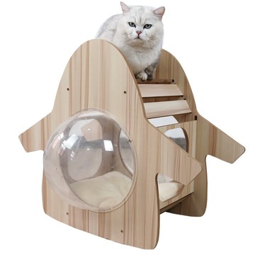 iCat 寵喵樂 透明雙層太空艙企鵝貓窩b8 台灣現貨 貓跳台『寵喵樂旗艦店』