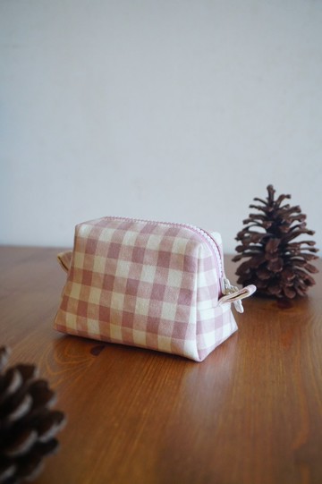粉紅格紋・小山包