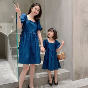 親子セット ワンピース 親子リンクコーデ （親子ペアルック リンク 