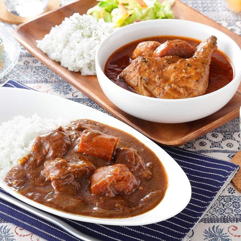 カレー レトルトカレー 北海道 弟子屈 ビーフカレー 2食×丸ごとチキンレッグスープカレー 2食 計4食 セット 中辛 北国からの贈り物