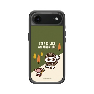 iPhone Air Mod NX -邊框背蓋組合 (相機按鈕) 黑 - 爽爽貓 Song Song Meow by SECOND - 冒險爽爽貓