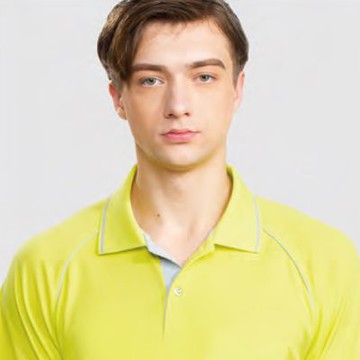 Sunrise 吸濕快乾排汗POLO衫(黃綠)-中性款(88115)