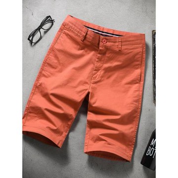 短褲男士潮牌休閑修身中褲2025夏季潮流純色五分褲子純棉夏天馬褲