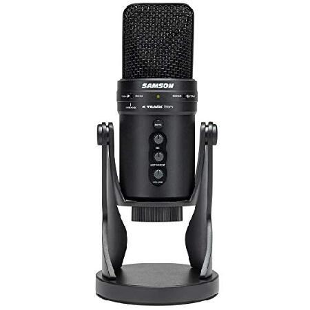 Samson G-Track Pro Studio USB Condenser Mic with Audio Interface Bundle With Samson SR350 Over-Ear Stereo Headphones, H＆A Pop Filter with Gooseneck