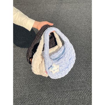 褶皺云朵包包女2025春夏新款休閑高級感百搭迷你手提單肩包腋下包