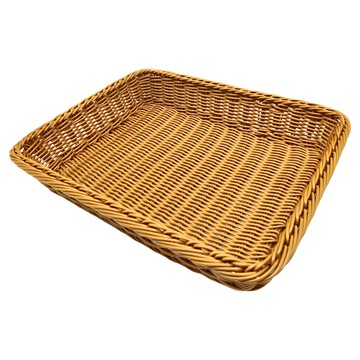 SaNNeNg 三能 深長方型仿藤籃  450 x 350 x 80mm  棕色  1個