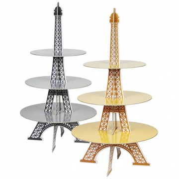 【ST03】三層硬紙蛋糕架、杯子蛋糕架、派對架、喜糖座、鐵塔造型、展示架、蛋糕盤托盤、糕點零食甜品台、宴會架、置物架、裝飾、甜點擺設、下午茶、甜品檯【APP滿額下單10%點數(單一帳號最高5000點)】1/31止