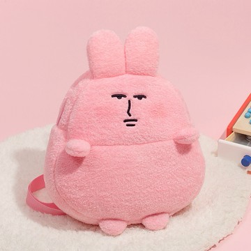 【Fubees】粉紅兔子毛絨雙肩包