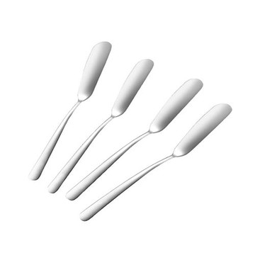 PUSH!餐具用品304不銹鋼麵包奶油刀 4入果醬抹刀 牛油刀 吐司花生醬專用抹醬刀 E214