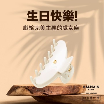 [法式精緻]【STARBRANDS】BALMAIN 經典盤髮夾(中/白) ★附BALMAIN品牌紙袋