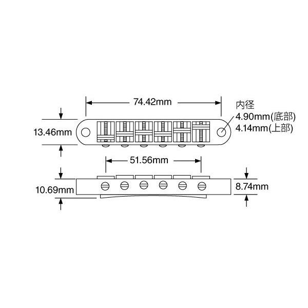 TONEPROS（トーンプロズ） ギター用ブリッジ TP6-G