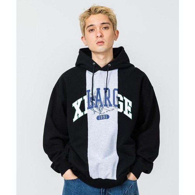 エクストララージ XLARGE PATCHWORK PULLOVER HOODED SWEAT パッチ