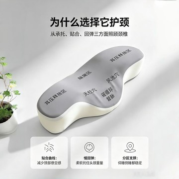 深睡量子承託護頸椎枕磁療枕頭記憶枕磁石按摩慢回彈助眠成人舒適