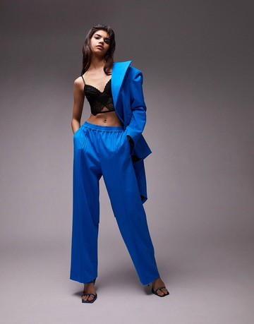 Topshop co-ord elastic waist tailored jogger in azure blue