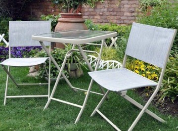 折合桌椅組/戶外休閒桌椅/一桌二椅SET-6001 雪之屋