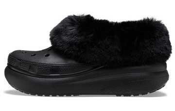 CROCS FUREVER CRUSH SHOE CLOGS BLACK