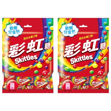 Skittles 彩虹糖混合水果口味 糖衣包覆的果汁軟糖  135g  2袋
