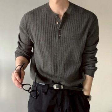 【Metanoia】韓國設計 亨利領麻花針織衣