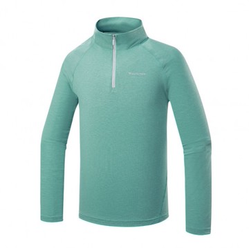 【【蘋果戶外】】山林 52P01 62 碧綠 男 羊毛保暖上衣 半門襟 拉鍊式 抗UV 四彈吸濕透氣抑菌消臭 秋冬 Mountneer