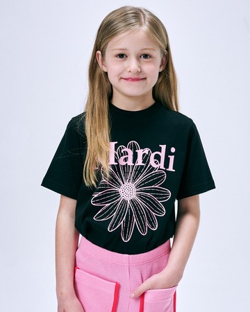 MARDI MERCREDI 童裝 印花短TEE 黑色 經典小雛菊 粉紅花 純棉 KIDS TSHIRT FLOWERMARDI
