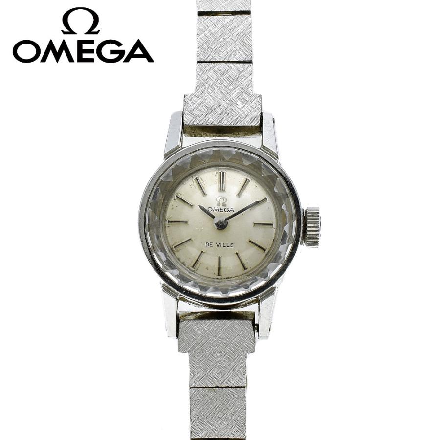 OMEGA オメガ デビル カットガラス 手巻き レディース腕時計 ゴールド