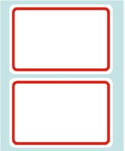 自黏性標籤LD-1011(紅) LD-1012(藍) 50*75mm/30張
