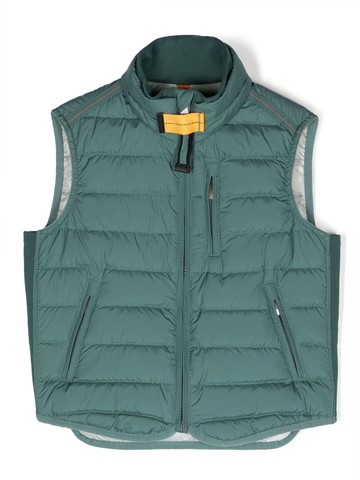 Parajumpers Kids - logo-patch padded gilet - kids - Polyester/Feather Down/Polyamide - 10 - Green