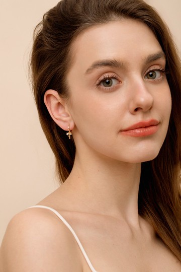 可愛蝴蝶結耳環 925銀 14K金 抗過敏 可戴洗澡 不掉色 女生