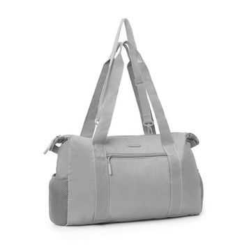 《TRAVELON》Pi摺疊收納托特包-石墨灰-- 防潑水肩背側背包 背帶包 折疊拉桿包