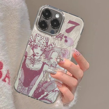 免運+隔日🚚羽紗手機殼 豹紋牛仔帽少女 適用蘋果17promax 16Pro 15plus 14 13 12 11防摔