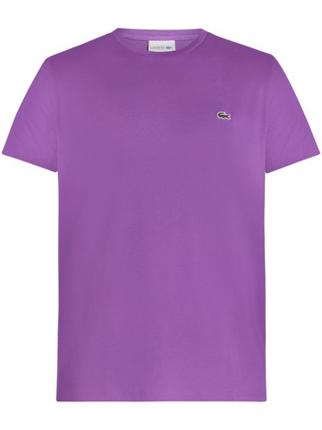 Lacoste - logo patch cotton T-shirt - men - Cotton - 7 - Purple
