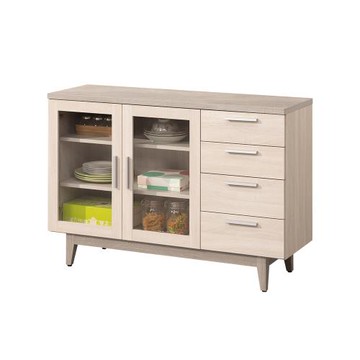 【唯熙傢俱】海瑟薇雙色4尺餐櫃