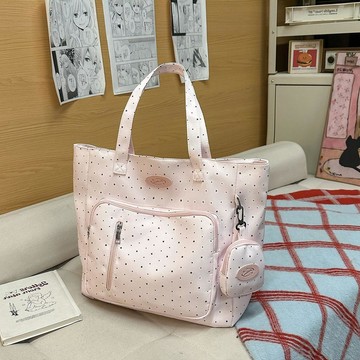 ✨元氣新品✨可愛星星單肩包女生小學生上課大容量補習袋帆布補課包防水斜挎包SXCT