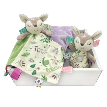 Mary Meyer 蜜兒 經典禮盒 超萌造型 柔軟舒適  小鹿 白色  1盒