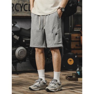 美式休閑五分褲男夏季薄款潮牌休閑運動短褲男士寬松大碼潮流中褲