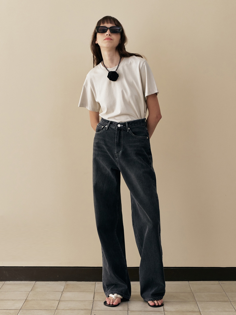 MARRON EDITION Wide Jeans_Gray