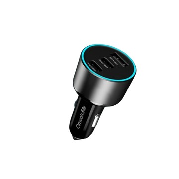【amuok】84W 車載三孔快充器 車充 汽車充電 TC+TC+USB 點菸器 車用充電器 台灣公司貨