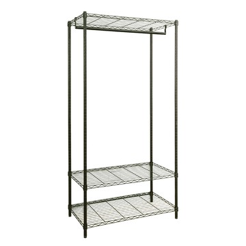 【dayneeds】輕型 90x45x180公分三層單桿烤黑衣櫥架