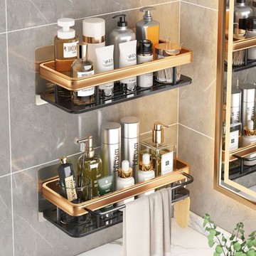 牙刷置物架免打孔漱口杯刷牙杯掛墻式套裝衛生間壁掛式收納盒架子