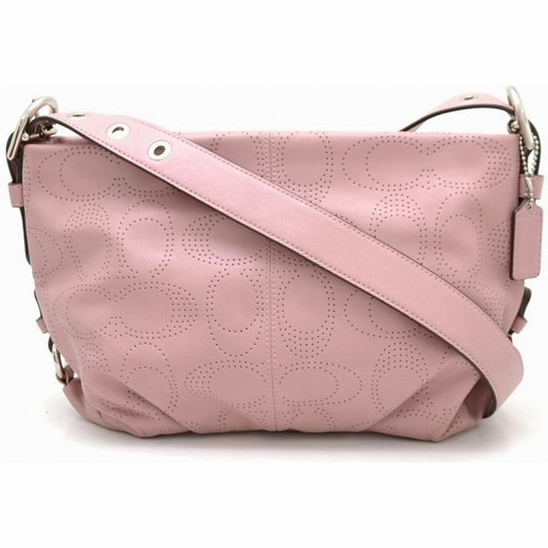 バッグ Coach コーチ シグネチャー パフォレイテッド レザー ダッフル ショルダーバッグ 斜め掛け スモーキーピンク F U 通販 Lineポイント最大0 5 Get Lineショッピング