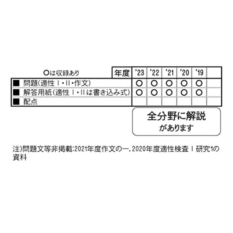 和歌山県立中学校（古佐田丘中・向陽中・桐蔭中・日高高等学校附属中・田辺中）入学試験問題集2024年春受験用(実物に近いリアルな紙面のプリント