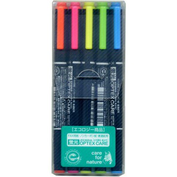 【文具通】ZEBRA 斑馬 WKCR1 OPTEX雙頭螢光筆5色組 A1040477【APP滿額下單4%點數(單一帳號最高1500點)】5/31止