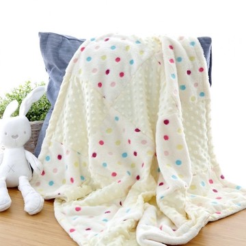 momster 繽紛時尚點點毯 嬰兒毯 寶寶毯 兒童毯 (1入)  點點  75 x 75cm