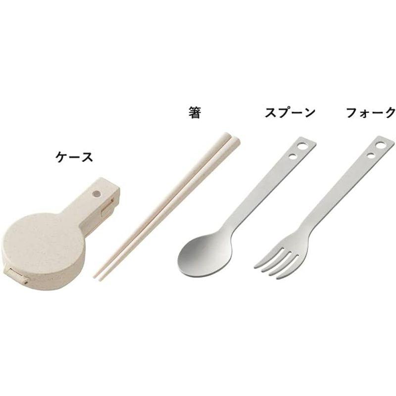 MOTTERU モッテル カトラリー セット (スモークピンク) 収納 キャンプ アウトドア お弁当 子供 ケース付き 携帯 軽量 コン