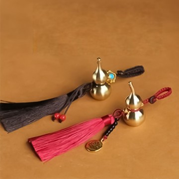 黃銅葫蘆手工編織掛飾