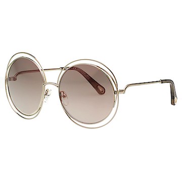 CHLOE 大框水銀面 太陽眼鏡-咖啡紅(大面版並可裝眼鏡鏈)