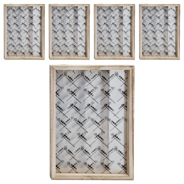 A-ONE 匯旺 雙層彩繪壓花壓克力木質畫框 Set 5  1組  30 x 20cm